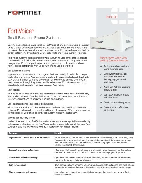 FortiVoice phone systems - Fortinet