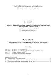 Spectral database and RIDS for selected biological materials and ...