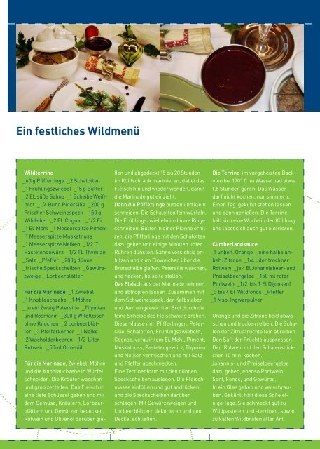 Ein festliches Wildmenü