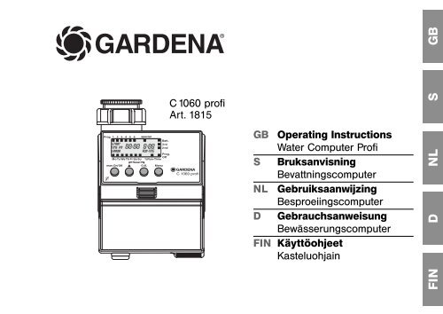 OM, Gardena, Water Computer Profi, Art 01815-28, 2007-01