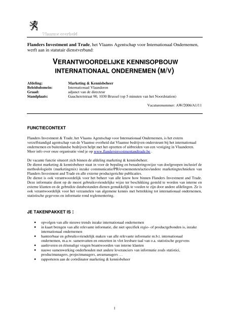 verantwoordelijke kennisopbouw internationaal ondernemen (m/v)