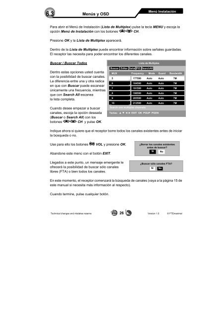 Le recomendamos que lea detenidamente este ... - FTE Maximal