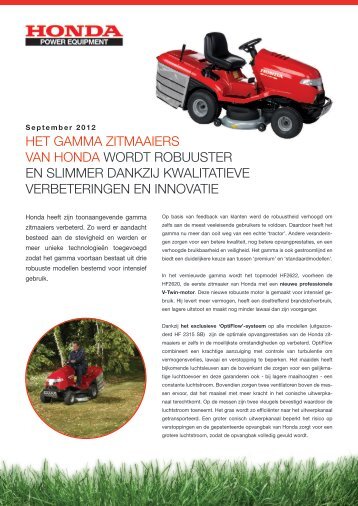 NIEUW GAMMA! Honda Zitmaaiers