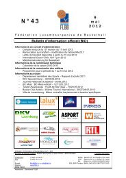 Bulletin d'information officiel (BIO) - FLBB