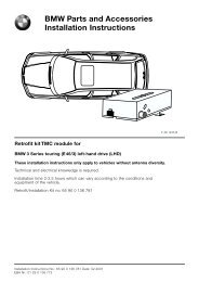 BMW Parts and Accessories Installation Instructions - BMW Retrofit ...