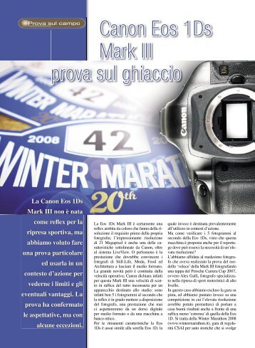 Canon Eos 1Ds Mark III prova sul ghiaccio - Fotografia.it