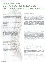 EVITAR DEFORMIDADES DE LA COLUMNA VERTEBRAL