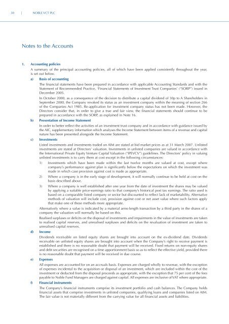 Noble VCT plc - Foresight Group