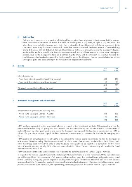 Noble VCT plc - Foresight Group