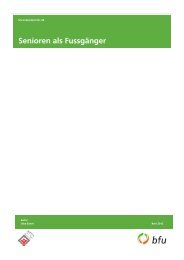 Senioren als Fussgänger - Fonds für Verkehrssicherheit FVS