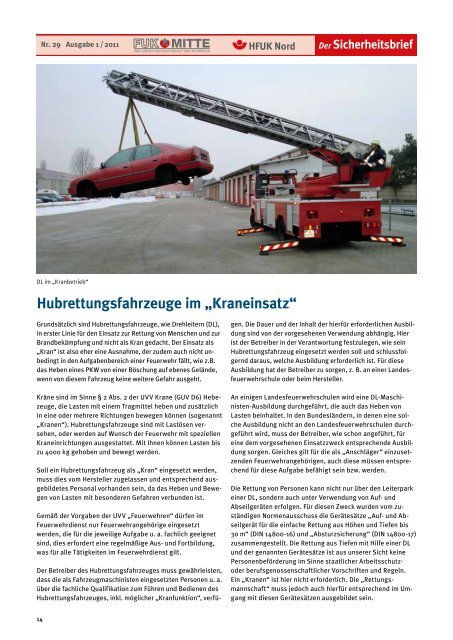 Sicherheitsbrief 29 - Deutscher Feuerwehrverband