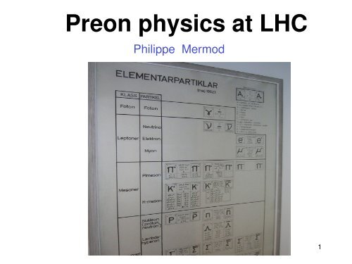 Preon physics at LHC