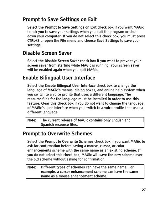 MAGic 10.0 User's Guide (PDF) - Freedom Scientific