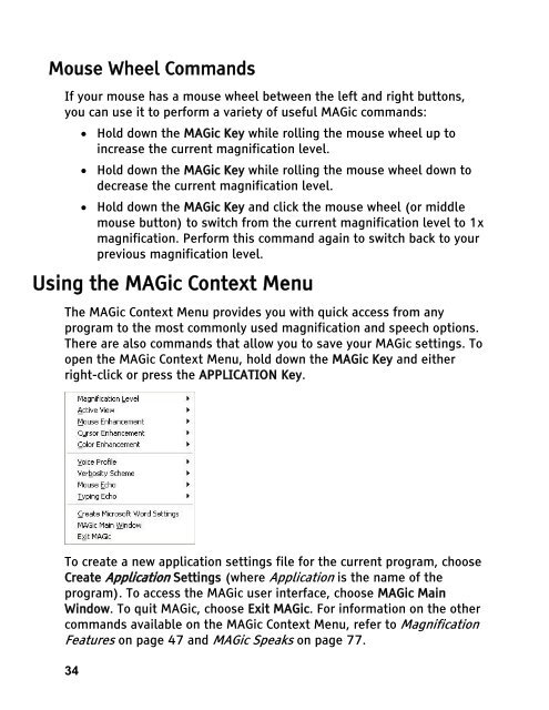 MAGic 10.0 User's Guide (PDF) - Freedom Scientific