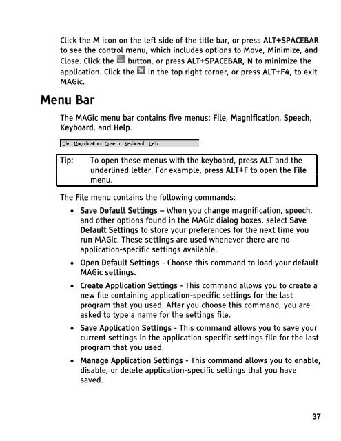 MAGic 10.0 User's Guide (PDF) - Freedom Scientific