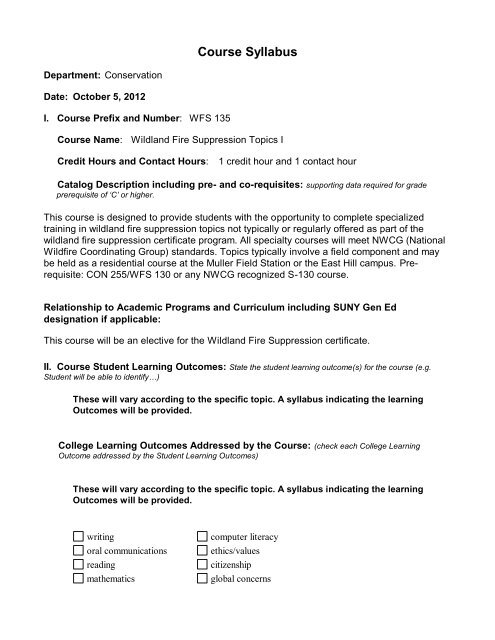 Course Syllabus