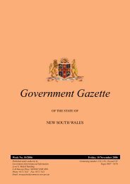 Regulation 2006 - Government Gazette - NSW Government