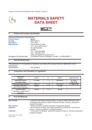 COSHH - Safety data sheet