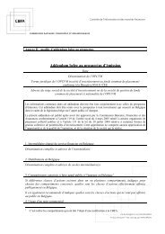l'annexe II de la circulaire OPC 1/2007 - FSMA