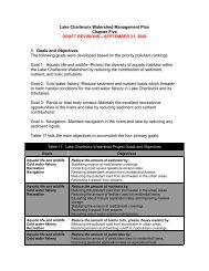 Lake Charlevoix Watershed Management Plan Chapter Five DRAFT ...