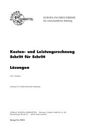 Kosten- und Leistungsrechnung Schritt für ... - Europa-Lehrmittel