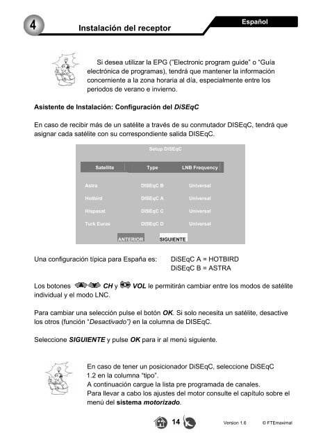 Menús y OSD 6 - FTE Maximal