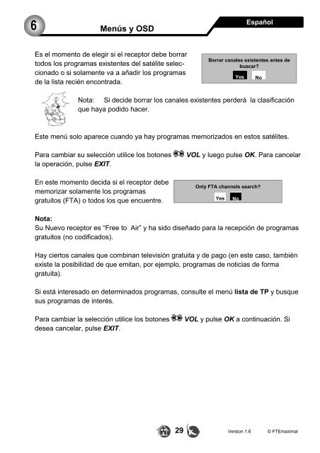 Menús y OSD 6 - FTE Maximal