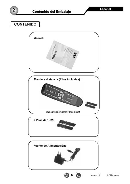 Menús y OSD 6 - FTE Maximal