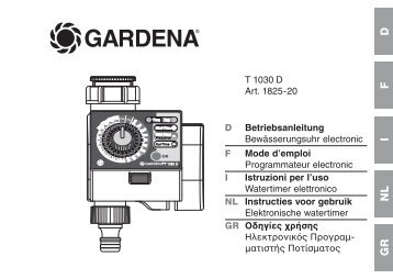 OM, Gardena, T 1030 D, Art 01825, Programmateur electronic, 2013 ...