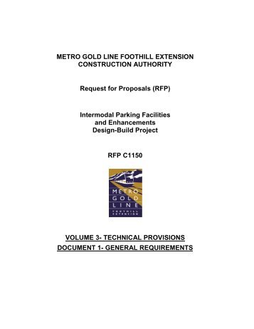 General Requirements - Metro Gold Line Foothill Extension