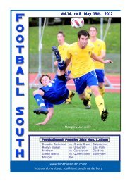 5.25 High, 4.25 wide Vol.14, no.8 May 19th, 2012 - Football South