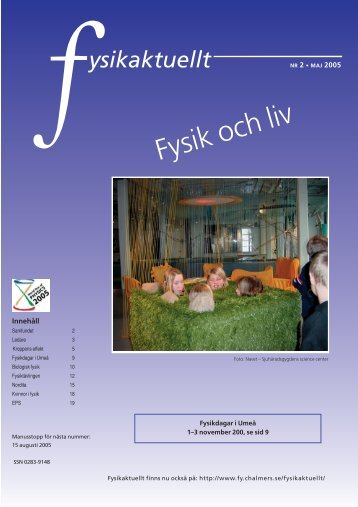 Fysik och liv - Svenska Fysikersamfundet