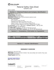 Material Safety Data Sheet - Fisher Scientific: Lab Equipment