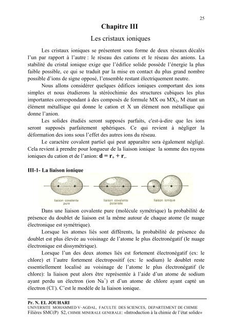 Chap III - Faculté des Sciences Rabat