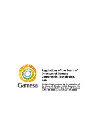 Regulations of the Board of Directors of Gamesa Corporación ...