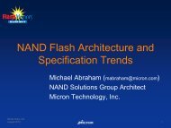 NAND Flash Architecture and Specification Trends - Micron