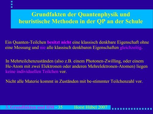 Grundfakten der Quantenphysik und heuristische Methoden der QP ...