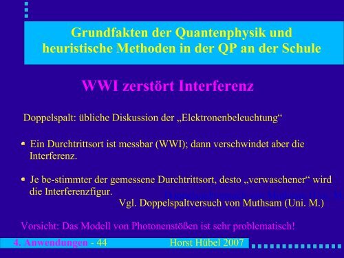 Grundfakten der Quantenphysik und heuristische Methoden der QP ...