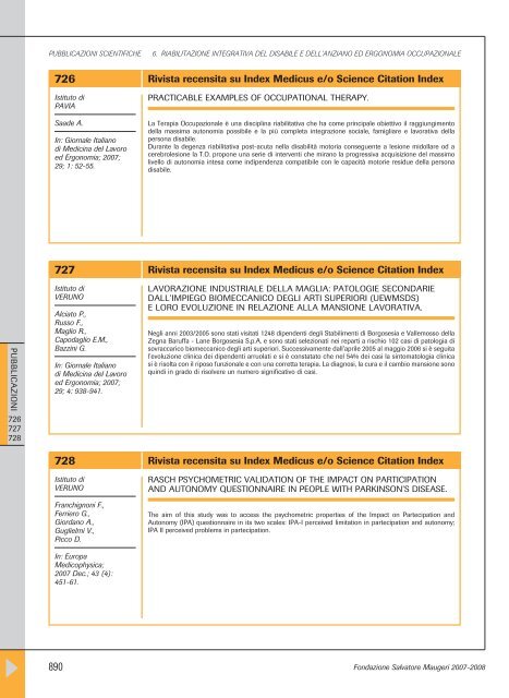 Riabilitazione integrativa del disabile e dell'anziano ed ergonomia ...