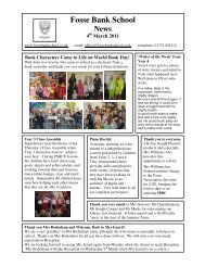 4th March 2011 Newsletter - Fosse Bank School