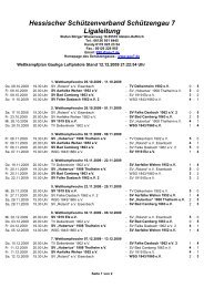 Wettkampfplan Luftpistole - Gau 7 Rheingau