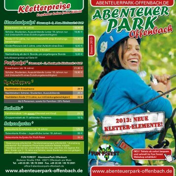 Flyer AbenteuerPark Offenbach - Fun Forest AbenteuerParks