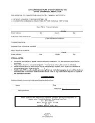 application and plan of conversion - Florida Office of Financial ...