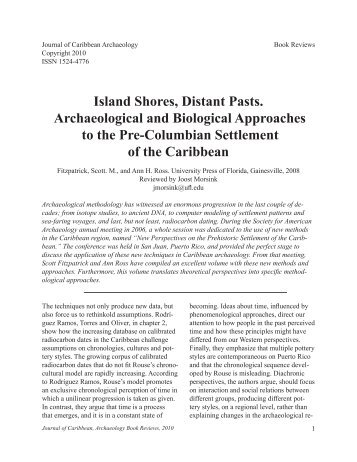 Island Shores, Distant Pasts. Archaeological and Biological ...
