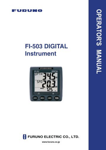 FI503 Operator's Manual C 1-26-11 (5708 KB) - Furuno USA