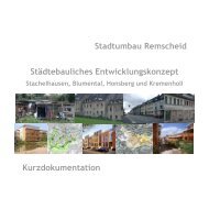 Stadtumbau Remscheid Städtebauliches ... - BKR Essen