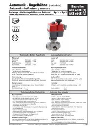 Datenblatt Automatik Kugelhahn AKE630E - G. Bee GmbH