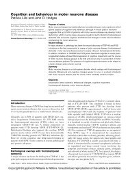 Cognition and behaviour in motor neurone disease - ResearchGate