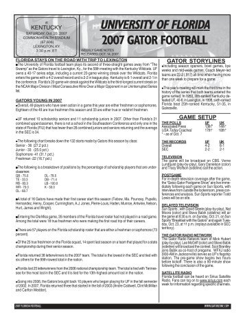 Notes - GatorZone.com