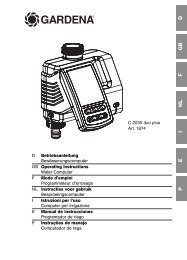 Gebrauchsanweisung - Gardena-ersatzteile.ch